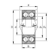 ǽ|S 3214-B-TVH, (j) DIN 628-3 ˜ʵҪߴpУ|  = 25