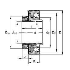 {(dio)S 2208-K-2RS-TVH-C3 + H308, (j) DIN 630  DIN 5415 (bio)(zhn)Ҫߴ, F׺;oףɂ(c)ܷ