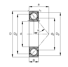 ǽ|S 7304-B-2RS-TVP, (j) DIN 628-1 ˜ʵҪߴ|  = 40ɂ(c)ܷ