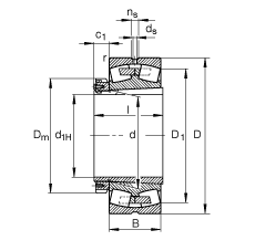 {(dio)ĝLS 23048-K-MB + H3048, (j) DIN 635-2 (bio)(zhn)Ҫߴ, F׺;o